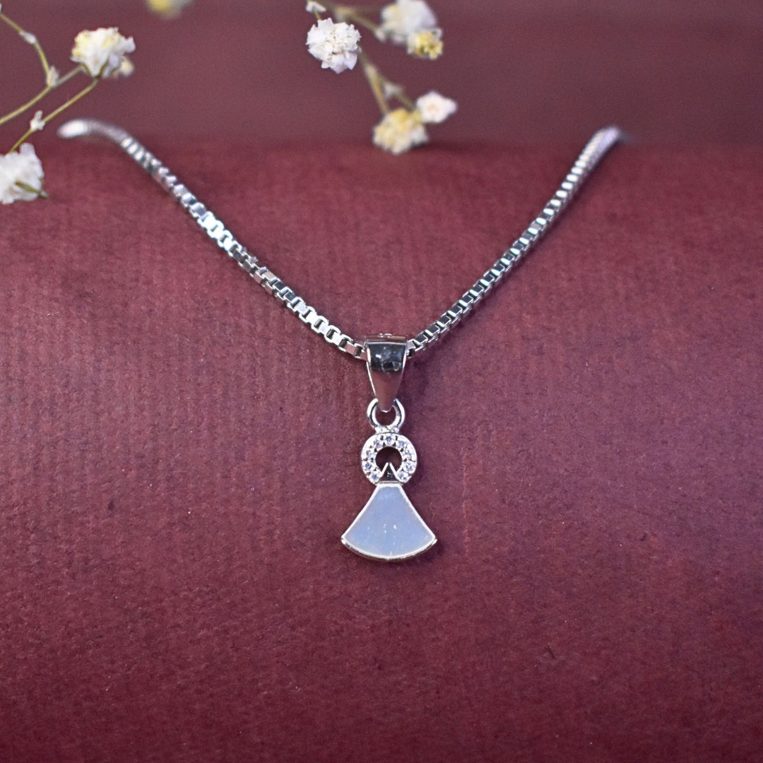 Fan Pendant with Crystal