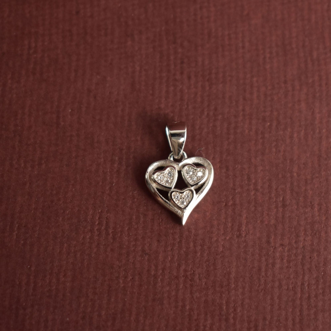 Silver Triple Heart Pendant