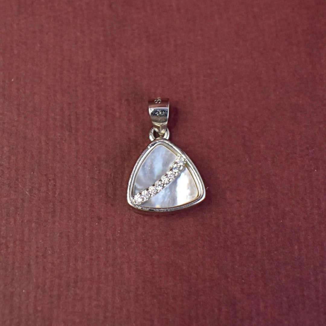 Triangle Pendant with Crystal