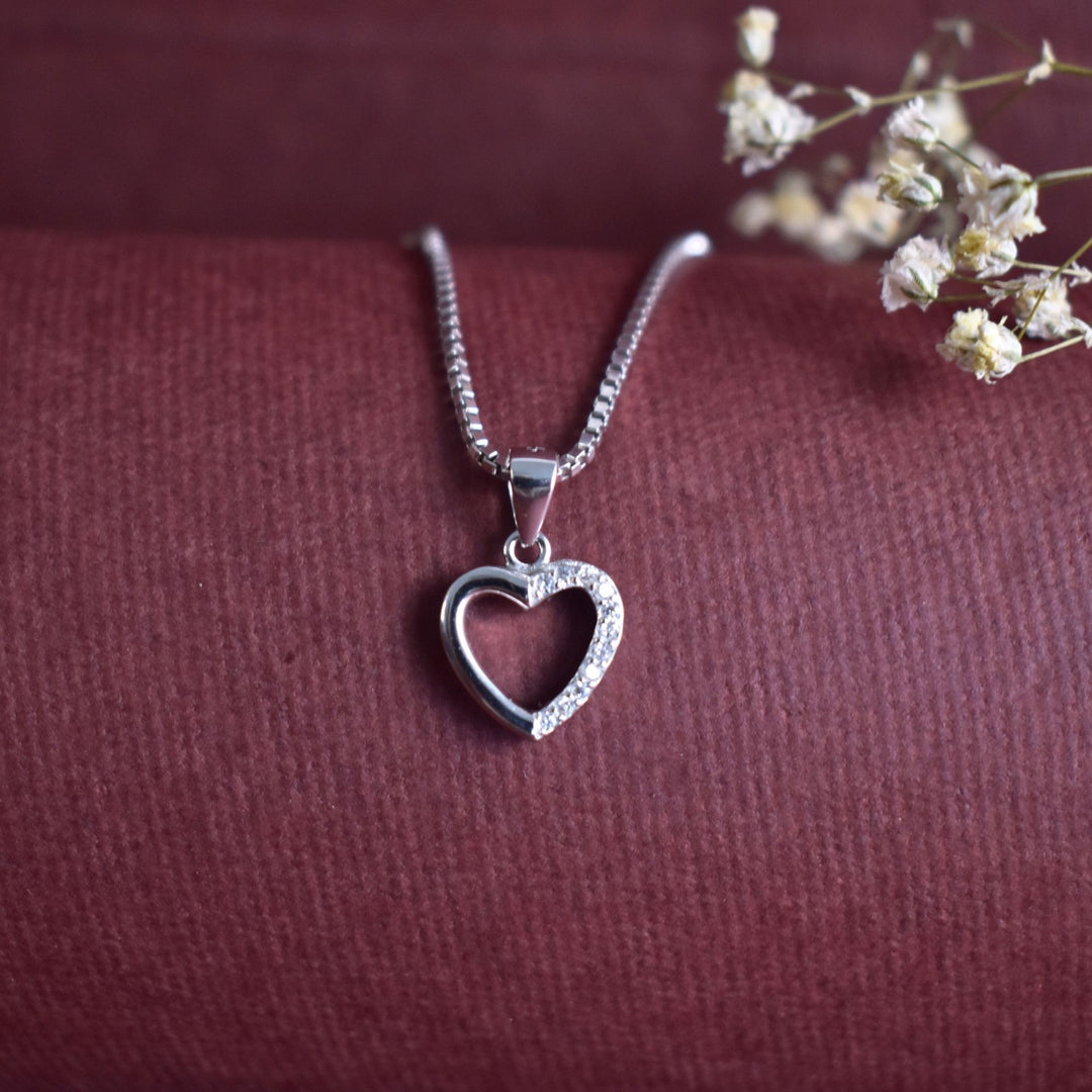Elegant Silver Heart Pendant
