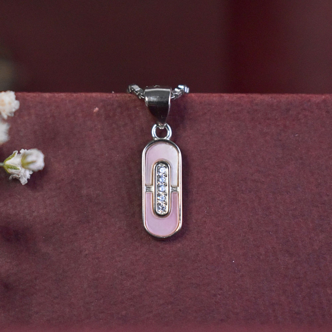 Pink Enamel Pendant
