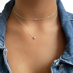 Load image into Gallery viewer, Double Chain Pear Drop Necklace
