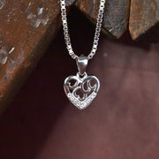 Heart Pendant with Crystals