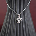 Load image into Gallery viewer, Floral Sparkle Silver Pendant

