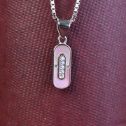 Pink Enamel Pendant